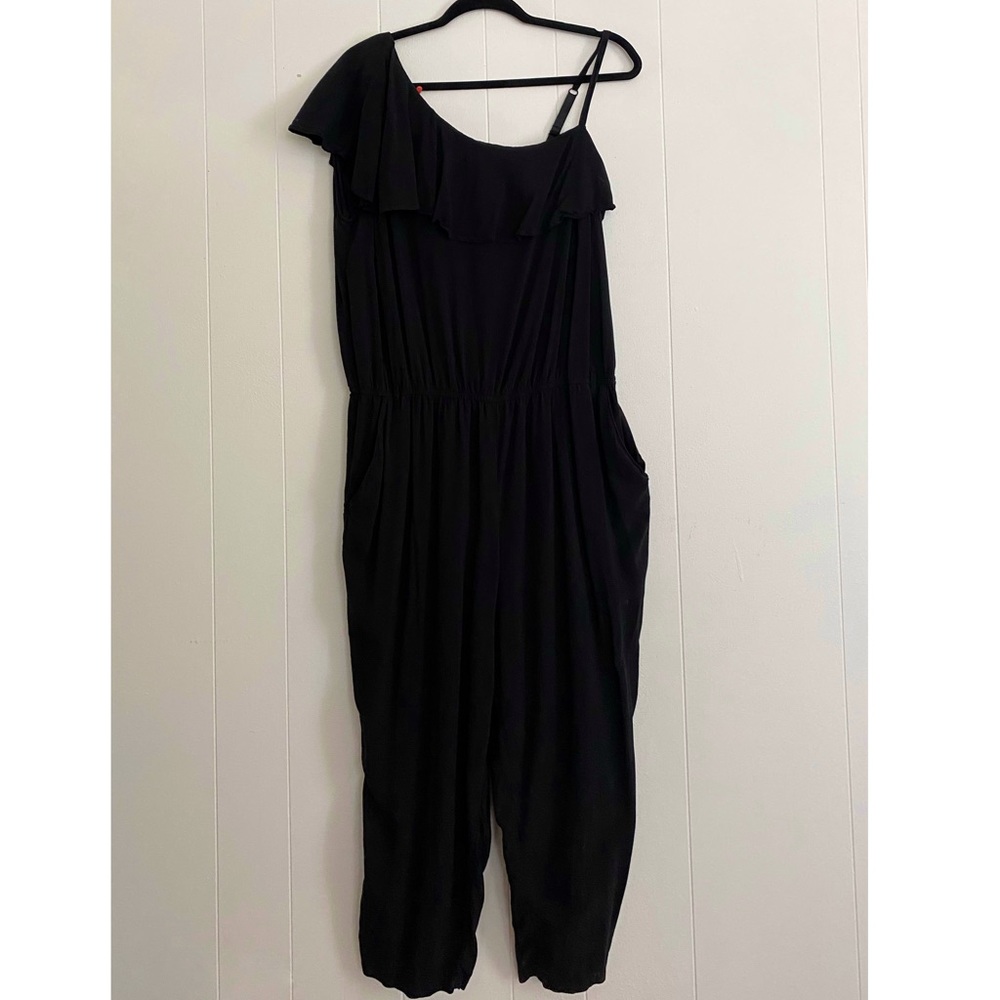Bisou Bisou Asymmetric Jumpsuit with Ruffle Sleeve